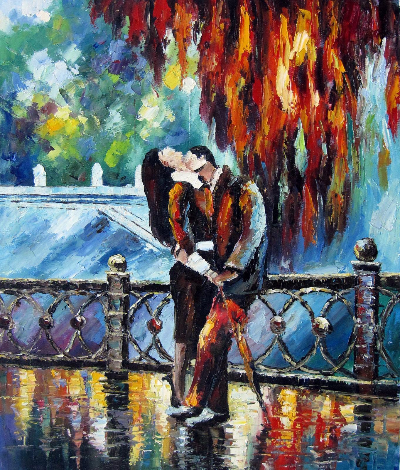 Romantic Night X In Stretched Oil Painting Canvas Art Wall Decor