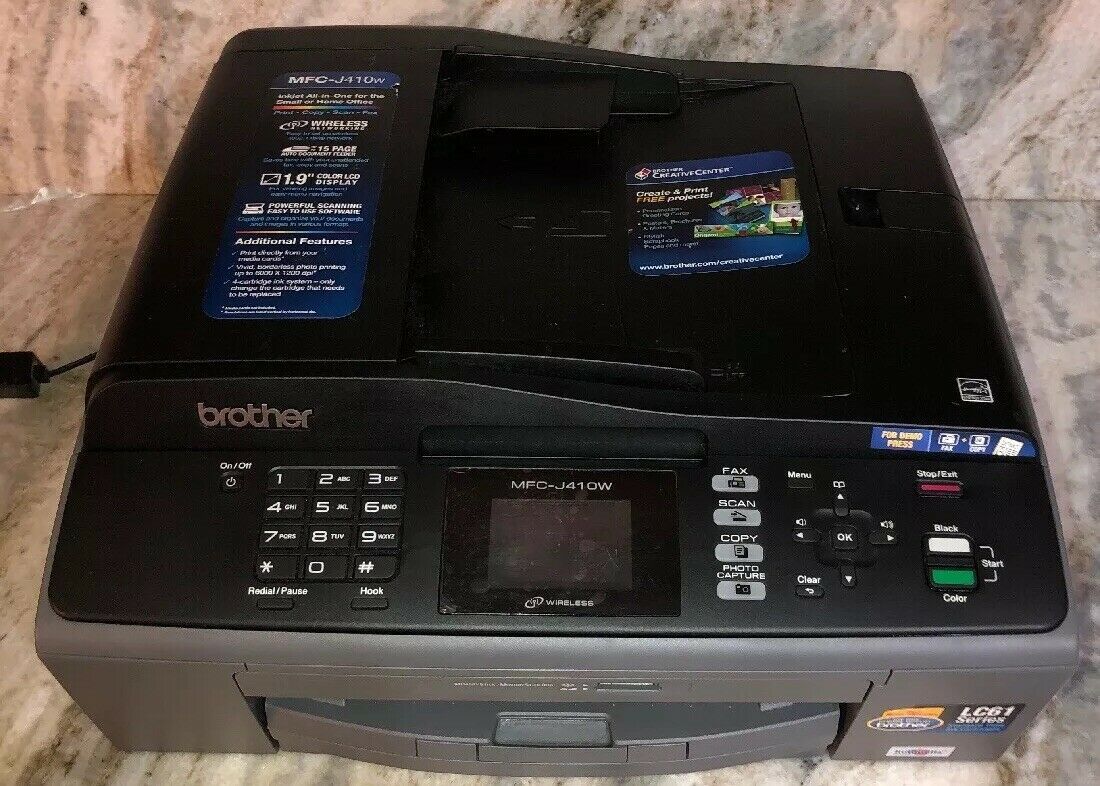 Brother MFCJ410W AllInOne Wireless Inkjet Printer Print Copy