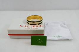 Kate Spade All Wrapped Up Bracelet Bangle Enamel Tuxedo w/ Dust Bag &amp; Box - $48.37