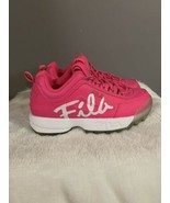 Fila Disruptor Womens Size 7 (3FM00673-661) Lace Up Script Pink Athletic... - $49.45