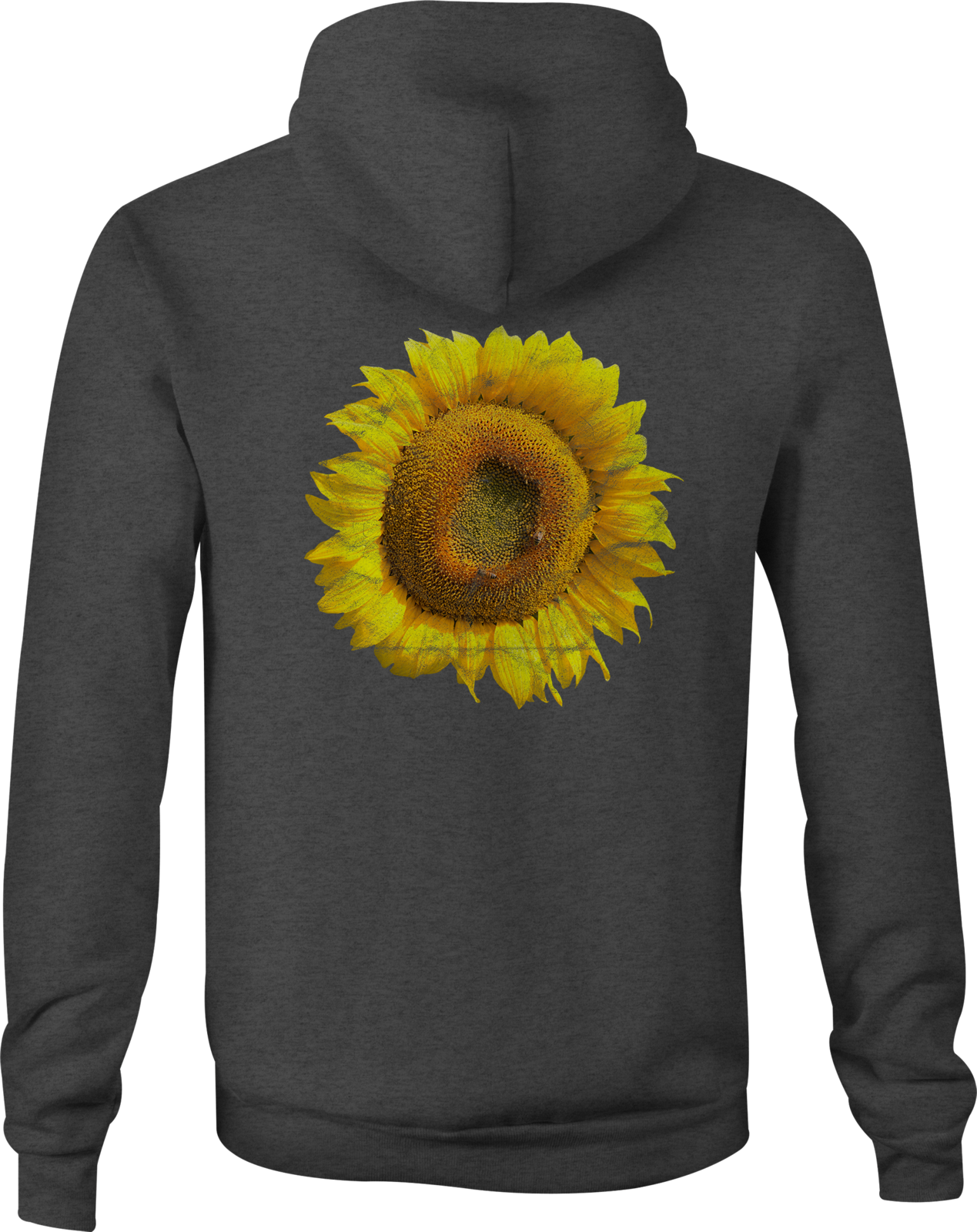 Zip Up Hoodie Yellow Sunflower Hooded Sweatshirt Sweatshirts, Hoodies