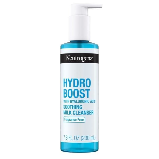 Neutrogena Hydro Boost Soothing Milk Facial Cleanser with Hyaluronic Acid, 7.8 o - $15.30