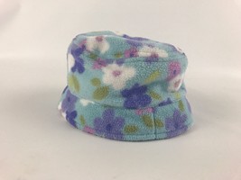 Gymboree Flower Print Reversible Bucket Winter Hat 0-6 Mos Baby Girl 2001 Line - $7.97