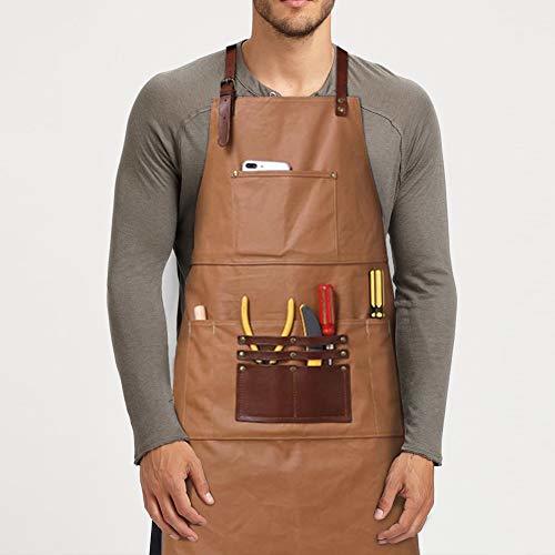 Waterproof Canvas Shop Apron Heavy Duty Work Apron for Men & Women with