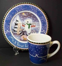 Starbucks Stoneware Bearista Bear Mug Plate Cookies for Santa set 2000 C... - $12.59