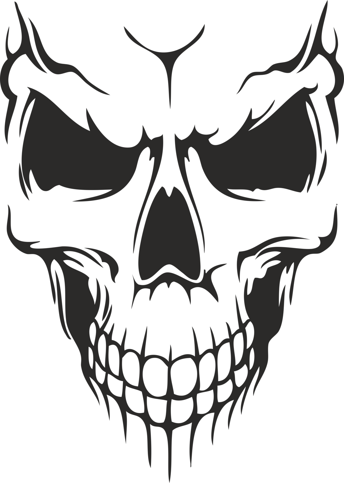 Skull Svg Skeleton Svg Skull Clipart Skull Vector Digital Art