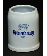 Vintage Kronenbourg 1664 Ceramic Pottery  Beer Mug Grey - $12.38
