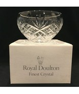 Royal Doulton 7&quot; Bohemia Cut Crystal Bowl IOB - $59.99