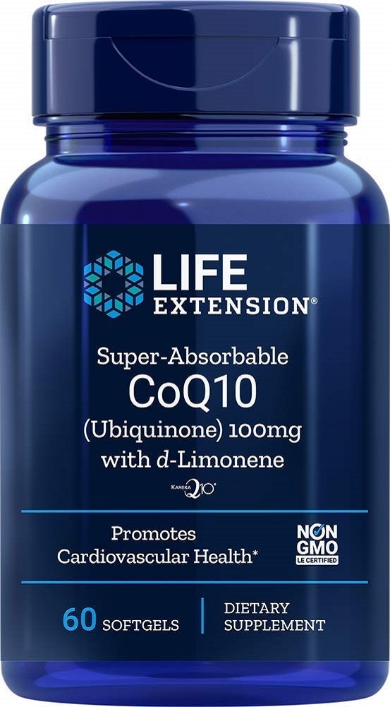 Life Extension Super-Absorbable CoQ10 (Ubiquinone) with d-Limonene 100mg, 60