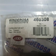 Winderosa 460308  CARBURETOR REPAIR KIT TILLOTSON #RK-34HK - $13.86
