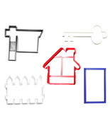 Housewarming New Home Real Estate Realtor Set Of 5 Cookie Cutters USA PR... - $9.99