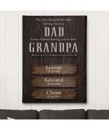Proud Dad And Grandpa - Personalized Custom Name Canvas - $49.99+