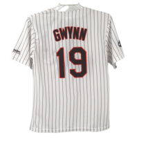 MLB San Diego Padres # 19 Tony Gwynn Pinstripe Button-Up SGA Jersey Size Medium - $74.24