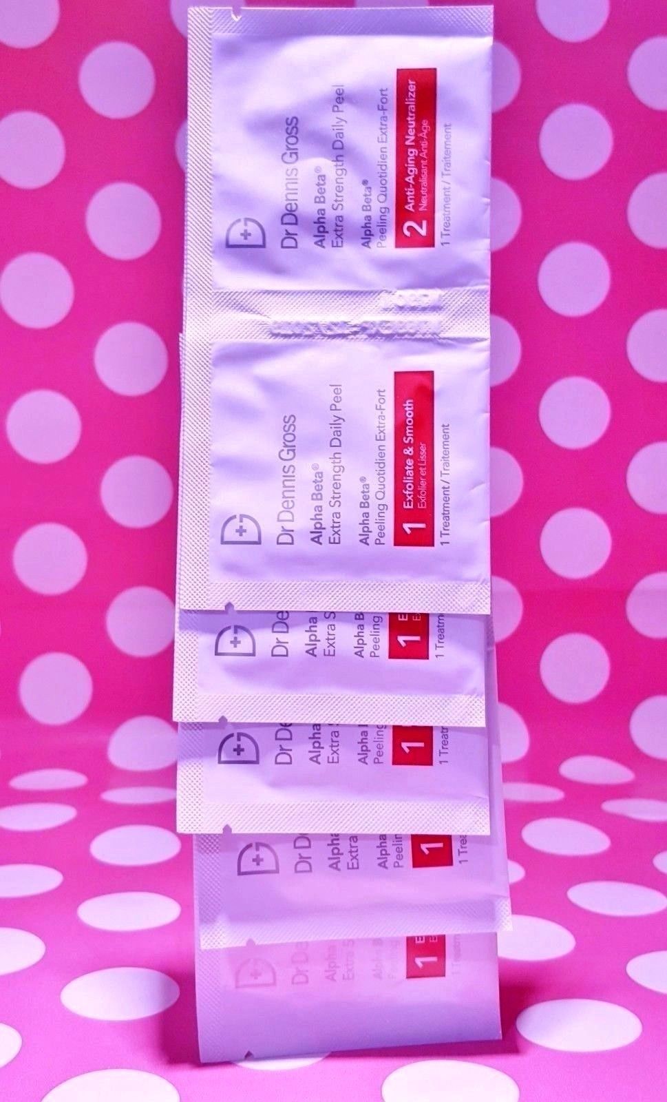 Dr Dennis Gross Alpha Beta EXTRA STRENGTH Daily Peel Step 1 & 2, 5 PACKETS 2020! - $19.98