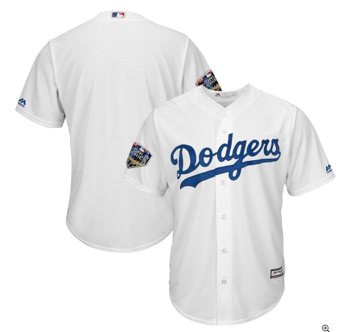 Men's Los Angeles Dodgers Blank Jersey Sewn on 2018 World Series Cool
