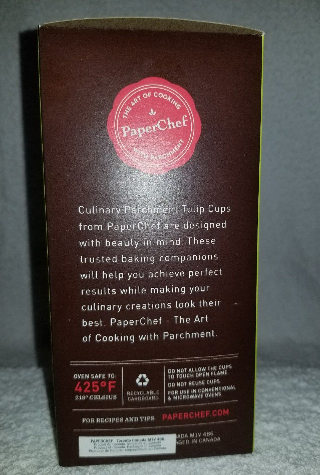 PaperChef Paper Chef Culinary PARCHMENT 12 Tulip Cups NonStick Baking
