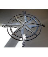 Nautical Compass Rose Metal Art - Silver - 26&quot; - $95.27