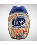 Tums Chewy Bites Calcium Carbonate Antacid, 60 Chewable Tablets, Orange & Cream - $19.79