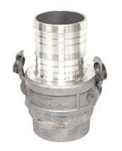 NEW EVER TITE MS27025-17 ALUMINUM CAM AND GROOVE FITTING W/ MS27022-17 ADAPTER