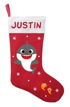 Baby Shark Christmas Stocking, Baby Shark Stocking, Personalized Baby Shark - $33.00