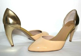❤ dolce vita pamona chair/gold patent leather D'Orsay pump 9 m excellent! look! - $34.12
