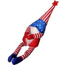  Independence Day Pointed Hat Dwarf Old Man  Wine Bottle Cover  Flag Faceless Do - $25.60