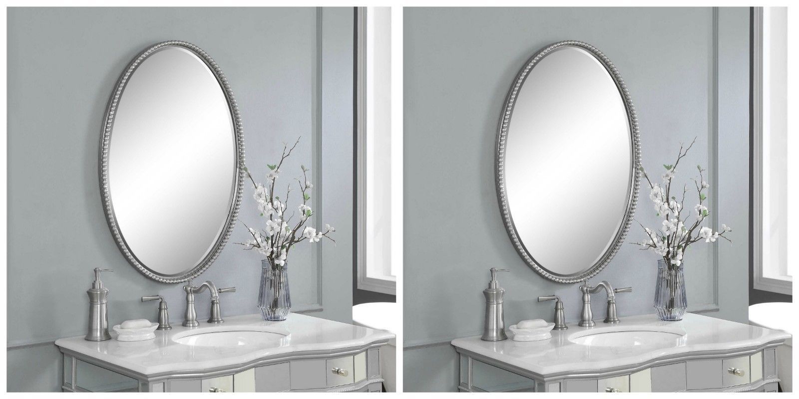 Brushed Nickel Bathroom Vanity Mirror
