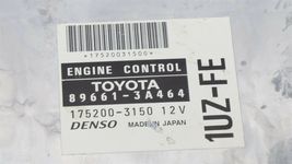 Lexus Toyota 1UZ-FE Engine Control Unit Module ECU ECM PCM 89661-3A464 & Key image 4