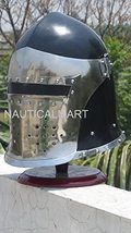 NauticalMart Barbute Armour Helmet Blackened Finish Wearable Helmet