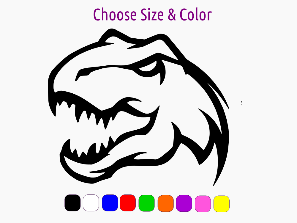 Tyrannosaurus Rex T Rex Tribal Dinosaur Decal Window Laptop CHOOSE SIZE