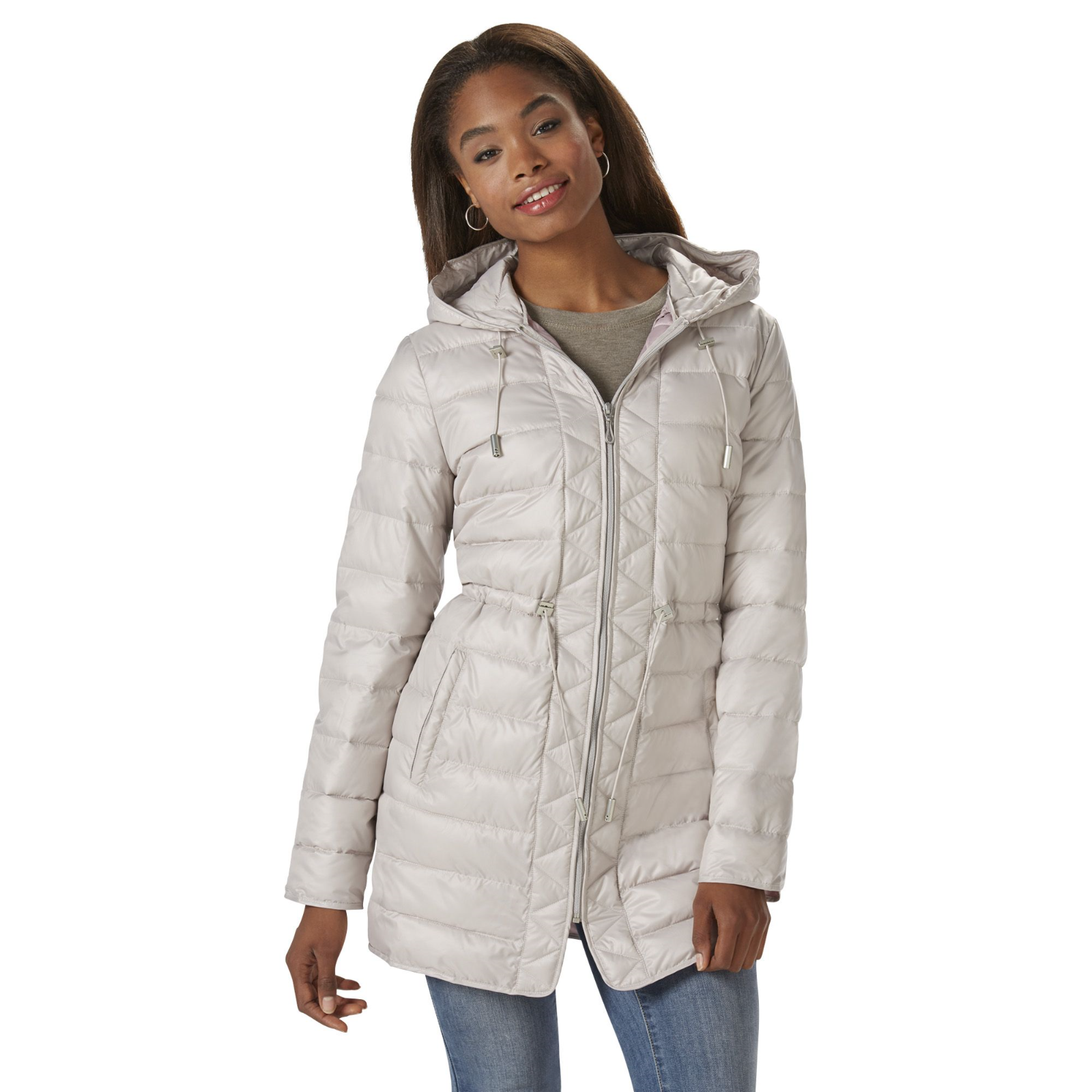 wool hooded anorak