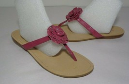 Nine West Size 6 M TISHA Medium Pink Leather Sandals New Women&#39;s Shoes - $23.17