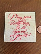 Hero Arts Special Birthday Wishes Phrase Mounted Stamp 2 1/2" x 2" - $6.44