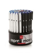 Pack of 50 Cello Aspro Mavro Ball Pens with Stand Assorted ink 0.7 mm fi... - $24.75