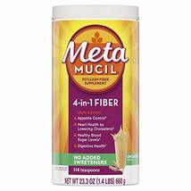 Metamucil, Daily Psyllium Husk Powder Supplement, Sugar-Free Powder, 4-in-1 Fibe image 2