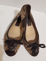 Coach Women’s Ballet Flats Shoes Jasmine Signature Jacquard Flats Size 8... - $29.69