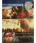 TRIPLE FEATURE  BLU-RAY 300 +  TROY + ALEXANDER REVISITED - $19.99