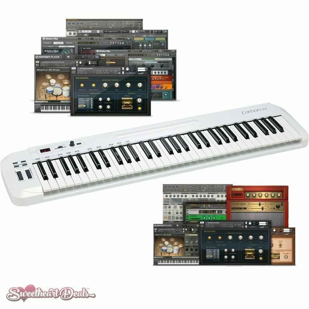Samson Carbon 61 USB MIDI Keyboard Software Controller Bundle MIDI