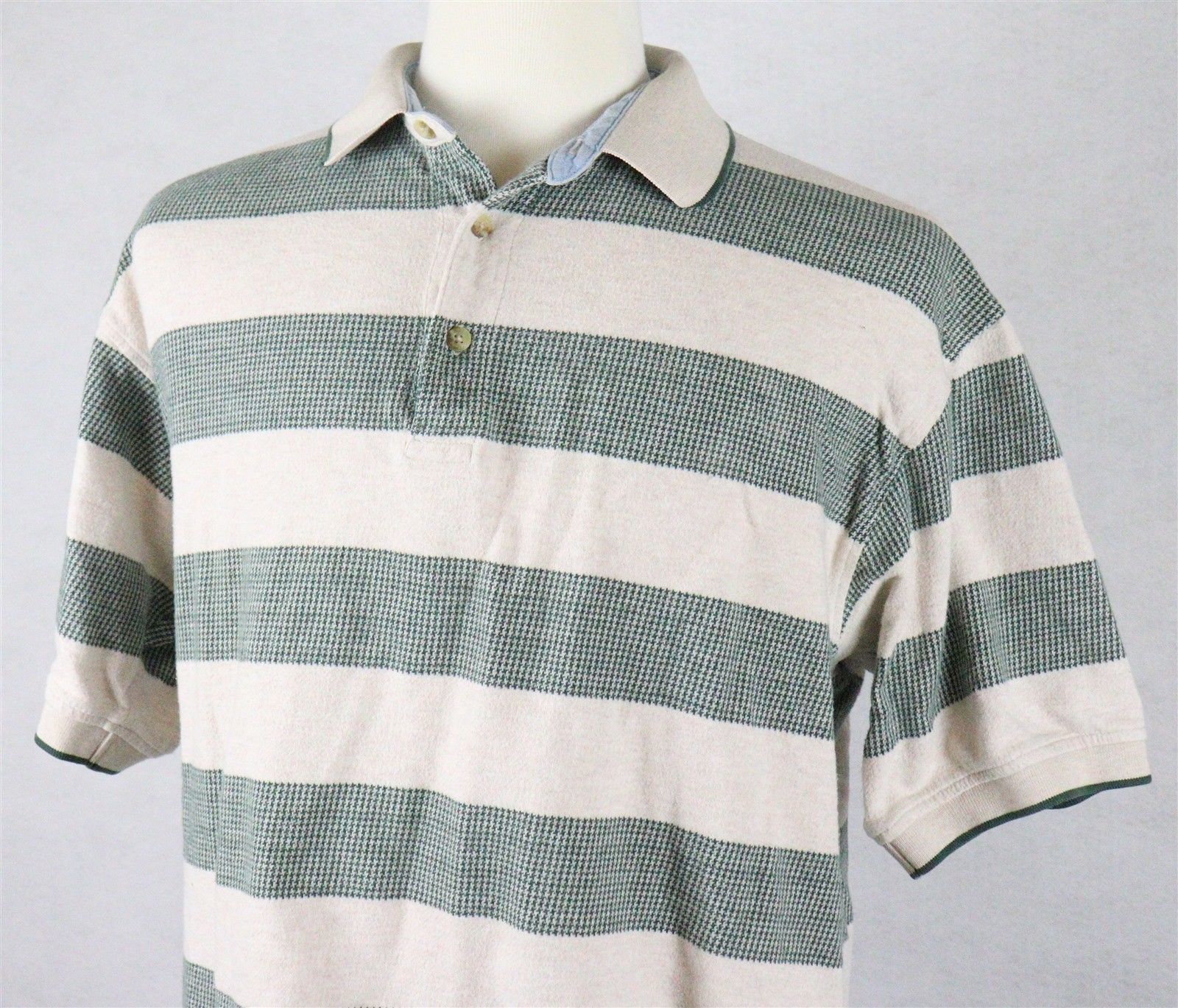 Roundtree & Yorke Mens Striped Polo Shirt Size XL - Casual Shirts