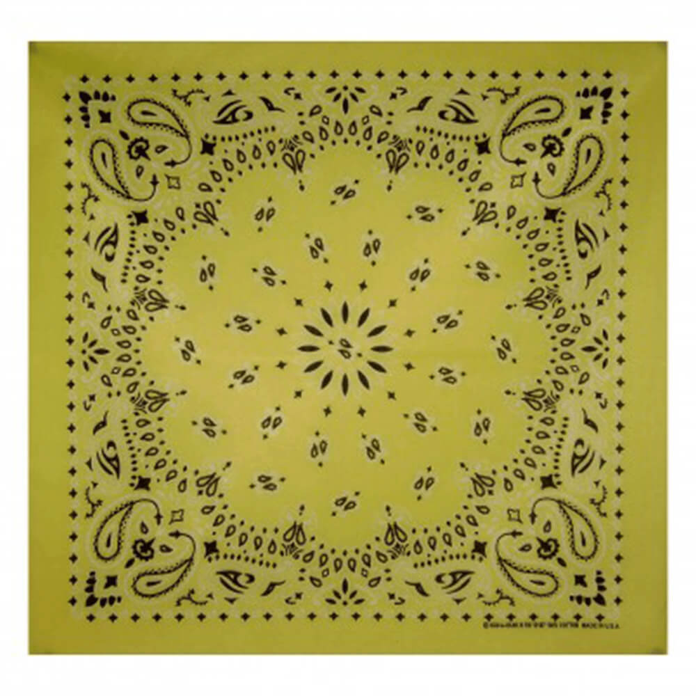 William Valentine - Classic yellow paisley bandana (55x550mm)