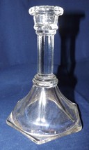 Vintage Homco Clear Glass Candlestick Holder - $12.34
