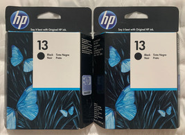 HP 13 Black Ink Cartridge Twin Pack 2 x C4814A Genuine Sealed Retail Box FreeSH - $17.80