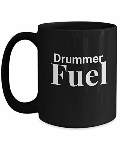 Drummer Mug Black Ceramic Coffee Tea Cup for Percussionist Dad from Daughter Son