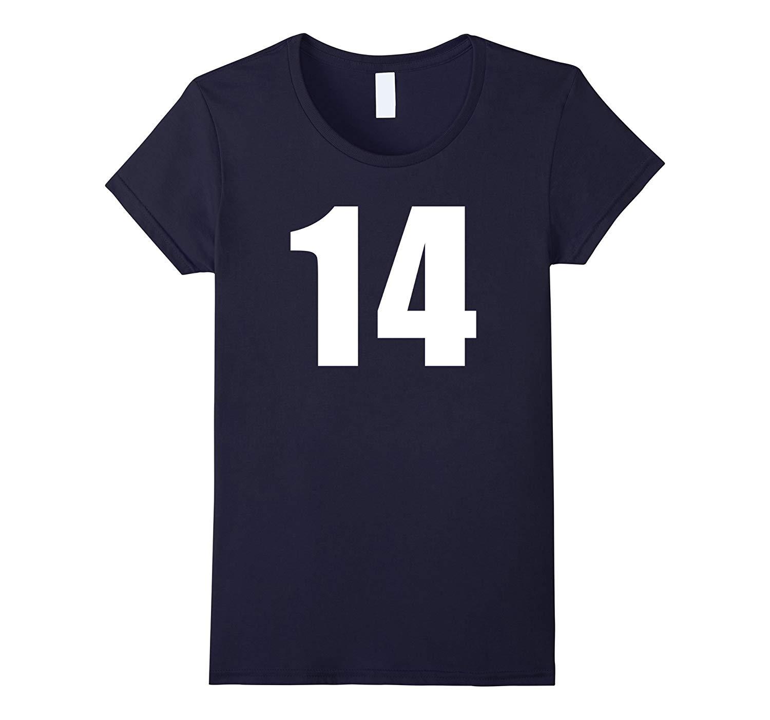 New Tee Jersey Number 14 Baseball Football Soccer Basketball Tee