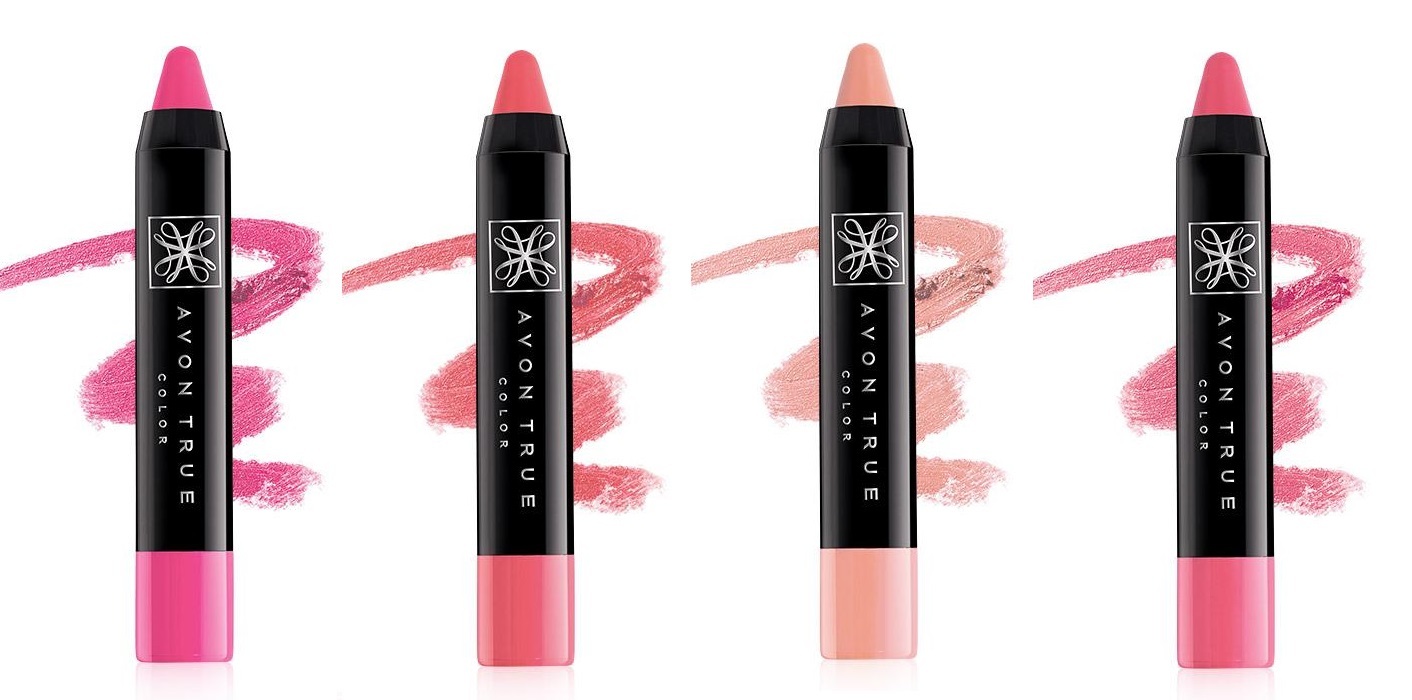 Avon True Color Lip Crayon Fairest Nude, Just Rosy, Charming Pink, Pink