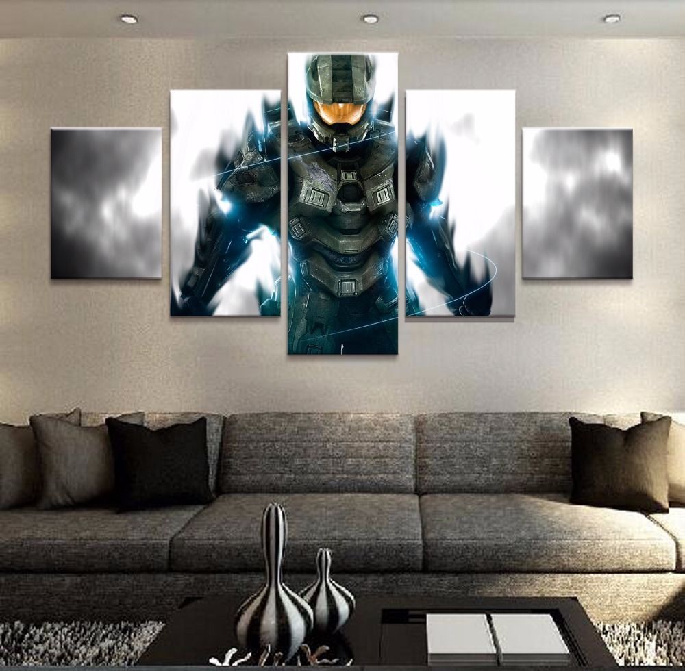 Halo, Framed Canvas Art Home Decor Wall Art Posters & Prints