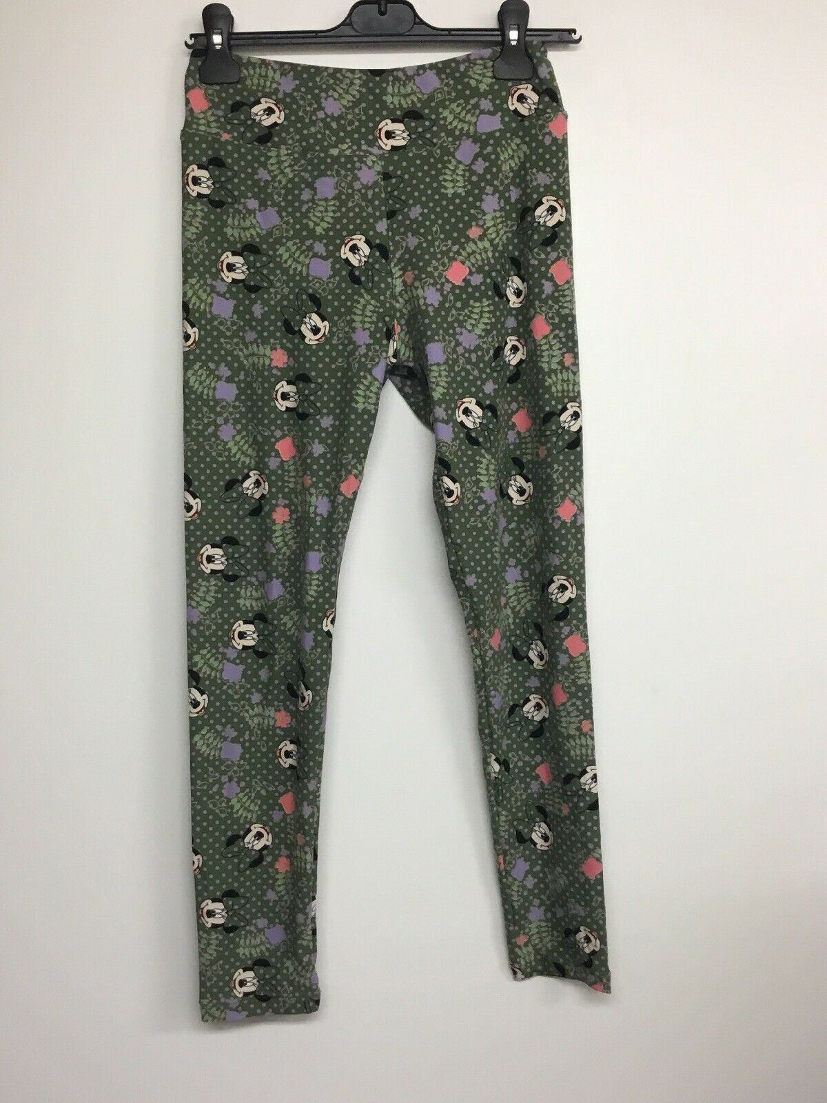 Lularoe Disney Leggings Green with Minnie Mouse, One Size, Green/purple ...
