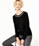 NEW CHARTER CLUB BLACK  EMBELLISHED SWEATER SIZE PETITE P - $45.08