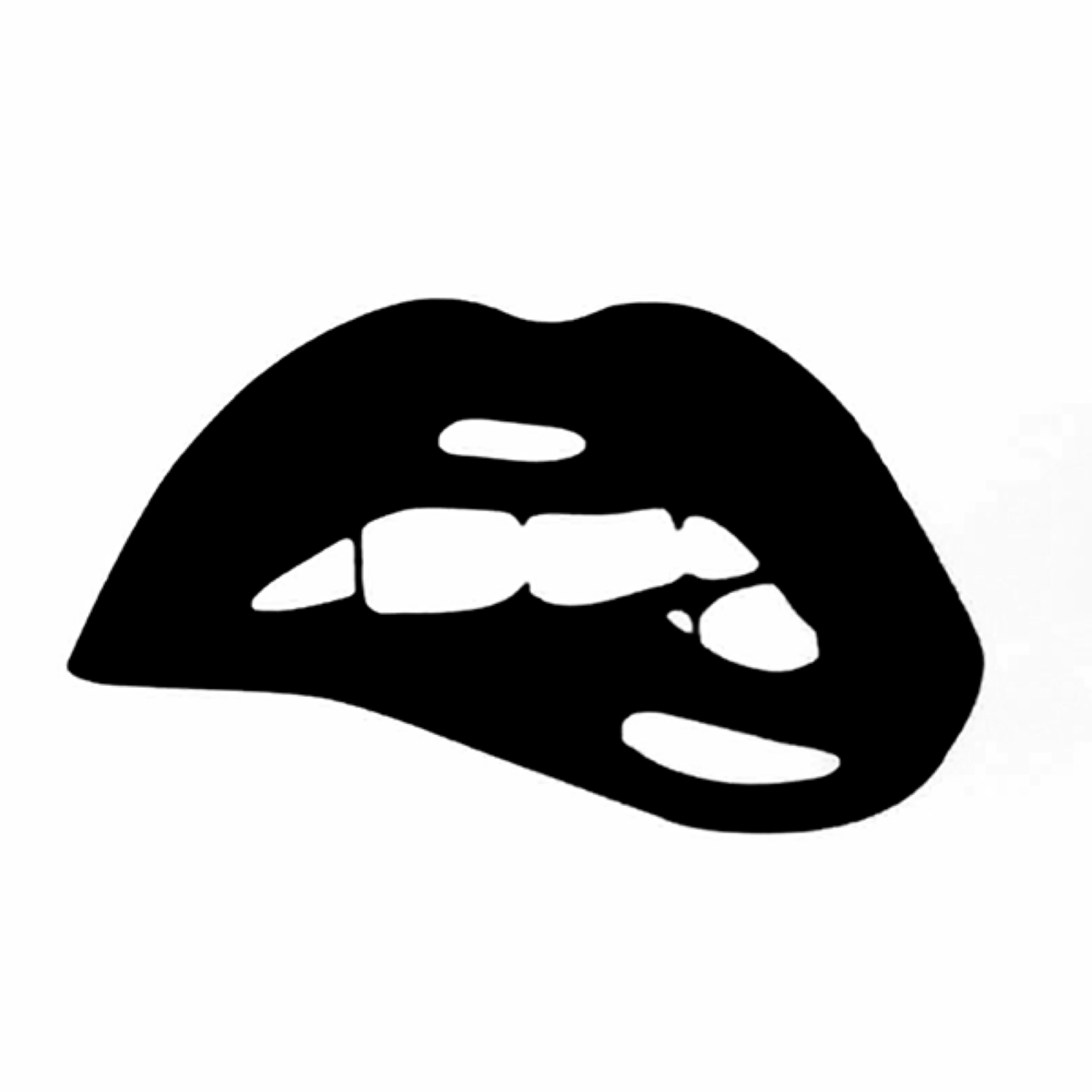 Lip Bite Lipstick Vinyl Decal Sticker | Sexy Stones Seductive 446 ...