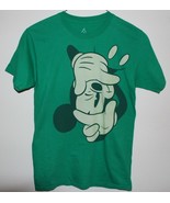 Upside Down Mickey Mouse DISNEY Disney World Disneyland Green Size Small - $9.89